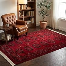 Unique Loom Tekke Collection Over-Dyed Saturated Traditional Torkaman Area Rug (5' 0 x 8' 0 Rectangular, Red/Black)