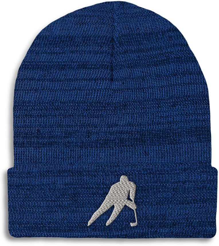 Speedy Pros Beanies for Men Hockey Player A Skull Cap Winter Hats for Women Acrylic One Size