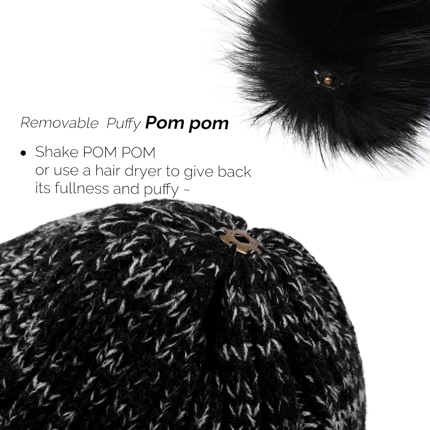 FURTALK Winter Beanie Hats for Women Fleece Lined Pom Pom Knitted Warm Beanie Caps - Image 5