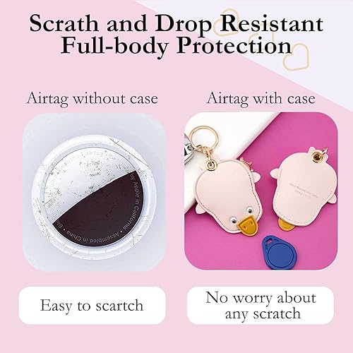 Miniatura 192 de Funda de cuero para llavero para Apple Airtag, funda protectora de AirTag con anillo para llavero, funda antiarañazos para llaves