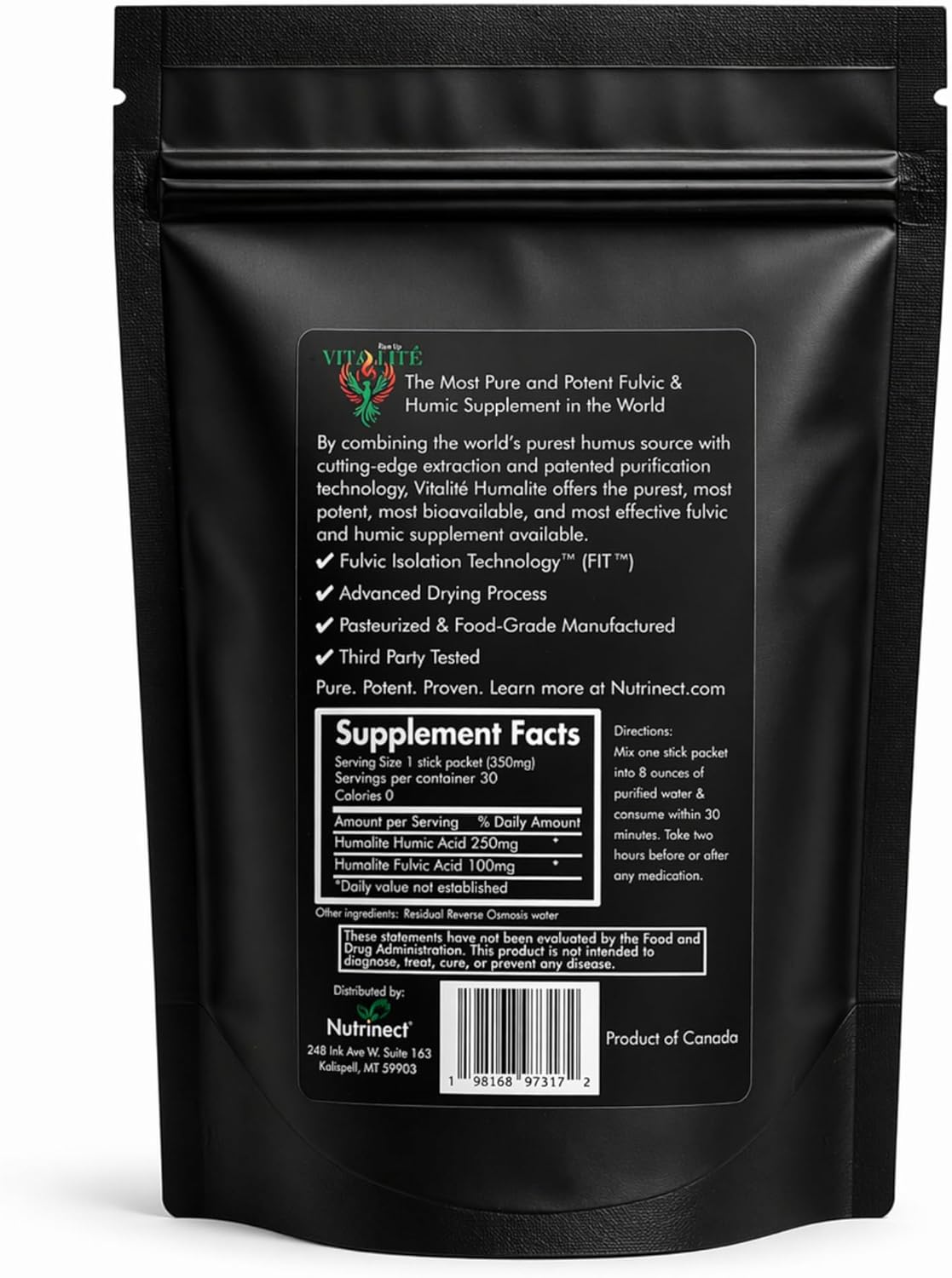Vitalité Humalite Fulvic and Humic Acid Supplement