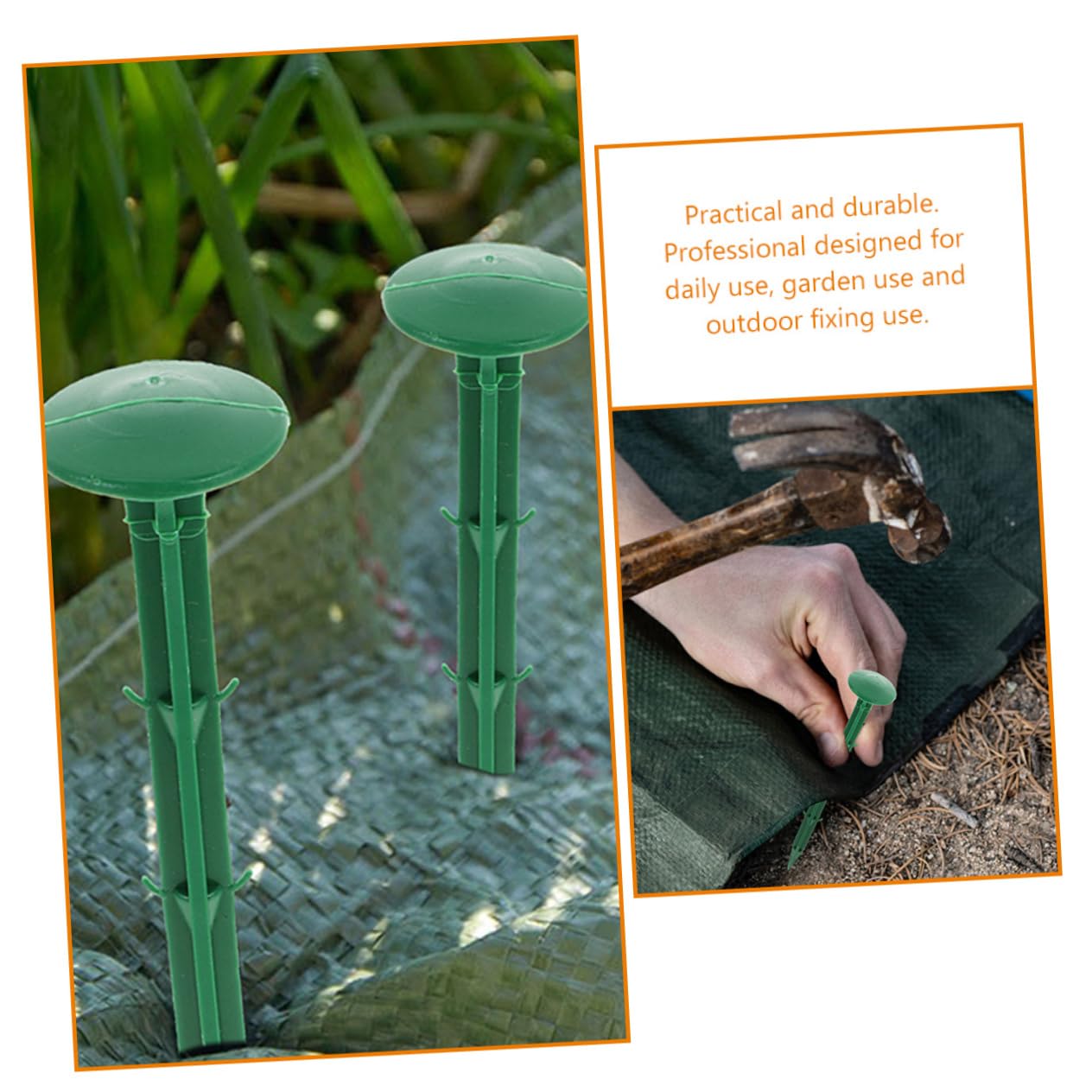 VICASKY 150Pcs Ground Stakes Durable Garden Pegs for Securing Landscape Artificial Grass Tent and Tarps Easy to Insert Sharp Spike Design for Gardening