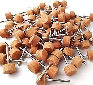 50Pieces Abrasive Mounted Stone Grinding Wheel Head Mounted Grinding Point Stone Heads for Dremel Rotary Tool Grinding Stone Wheel Head Dremel Accessories 1/8 Inch Shank