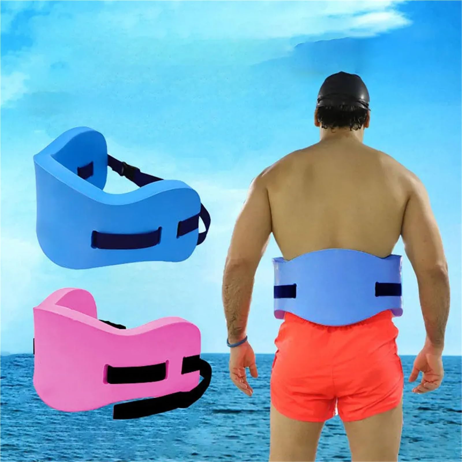 Schwimmgürtel Schwimmgürtel aus Eva, Verstellbarer, Schwimmbrett-Auftriebsgürtel for das Schwimmtraining im Pool