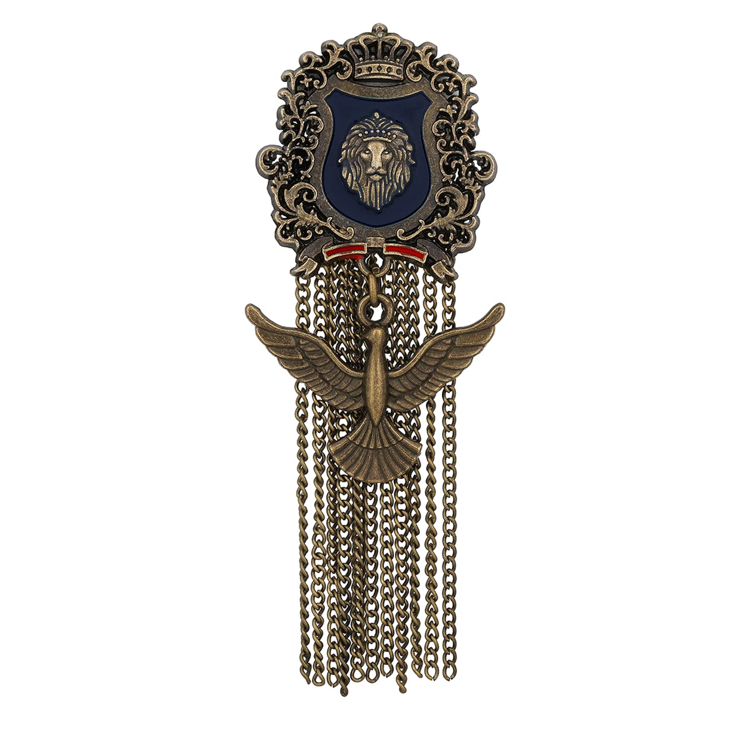 Mahi Antique Gold Plated Lion Bird Shaped Multi Layer Hanging Chain Brooch for Men (BP1101082G) (B0BN7ZZ9Q1) Amazon Price History, Amazon Price Tracker