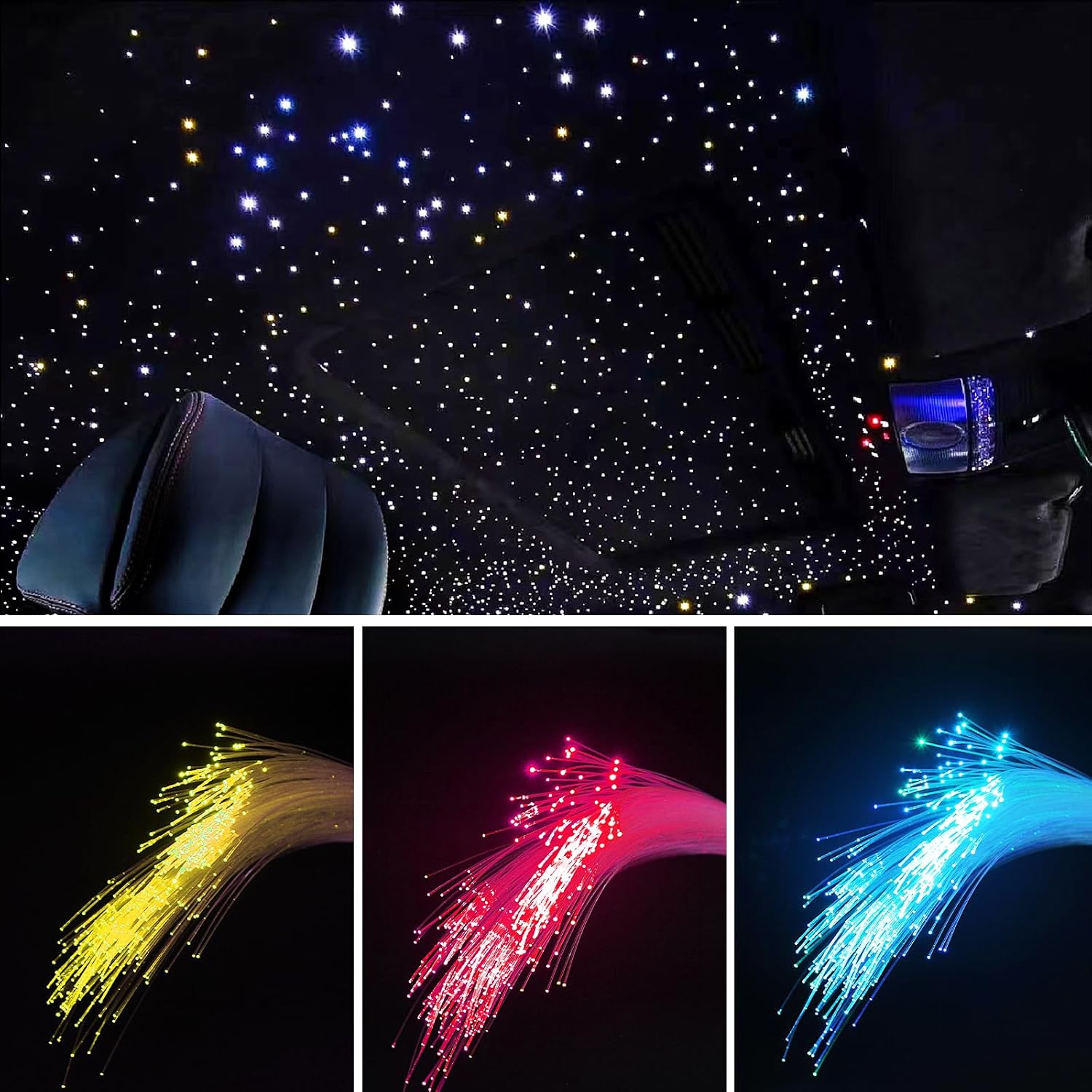 Ultra-Bright PMMA End Glow Fiber Optic Cable 100Pcs 0.5mm(0.02in) 3m(9.8ft) Fiber Optic Lights Fibers Harness for Star Sky Ceiling All Kind Led Light Engine Driver Source