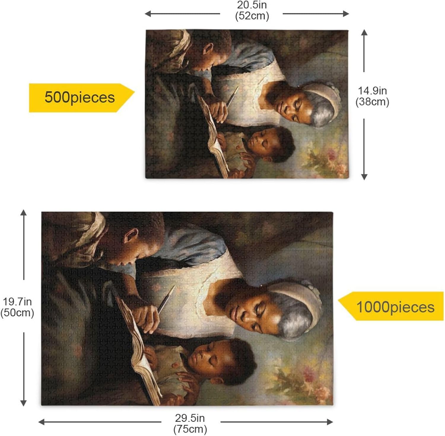 Puzzles for Adults 1000 Piece African American African American Black Women Mother Boy Girl Readinglack Women Mother Boy Girl Reading Jigsaw Puzzles Adults Gifts Home Decor 202b2088