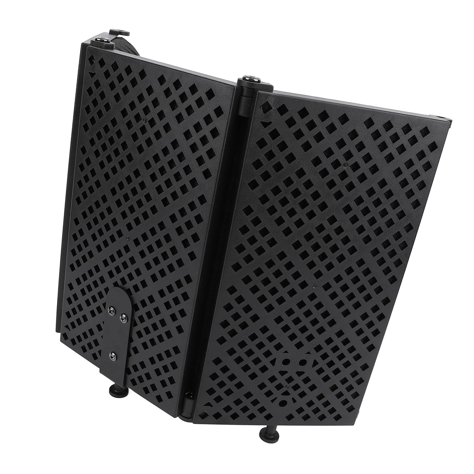 Qqmora Escudo de Micrófono Plegable Aislamiento Ignífugo Soporte de Metal Trípode Ajustable Escudo de Micrófono para el Trabajo Diario, Grabación ABS Esponja de Espuma EVA