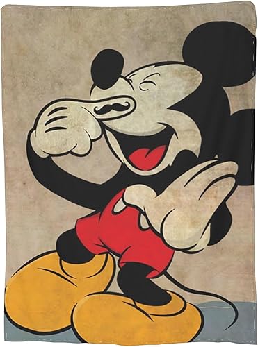 Bonita manta de franela súper suave de dibujos animados para sofá, cama, sala de estar, 80 x 60 pulgadas