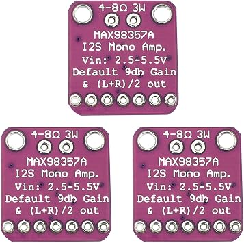 3X Max98357 I2S 3W Class D Amplifier Breakout-Interface Module for Dac Decoder Unfiltered Audio Board Esp32