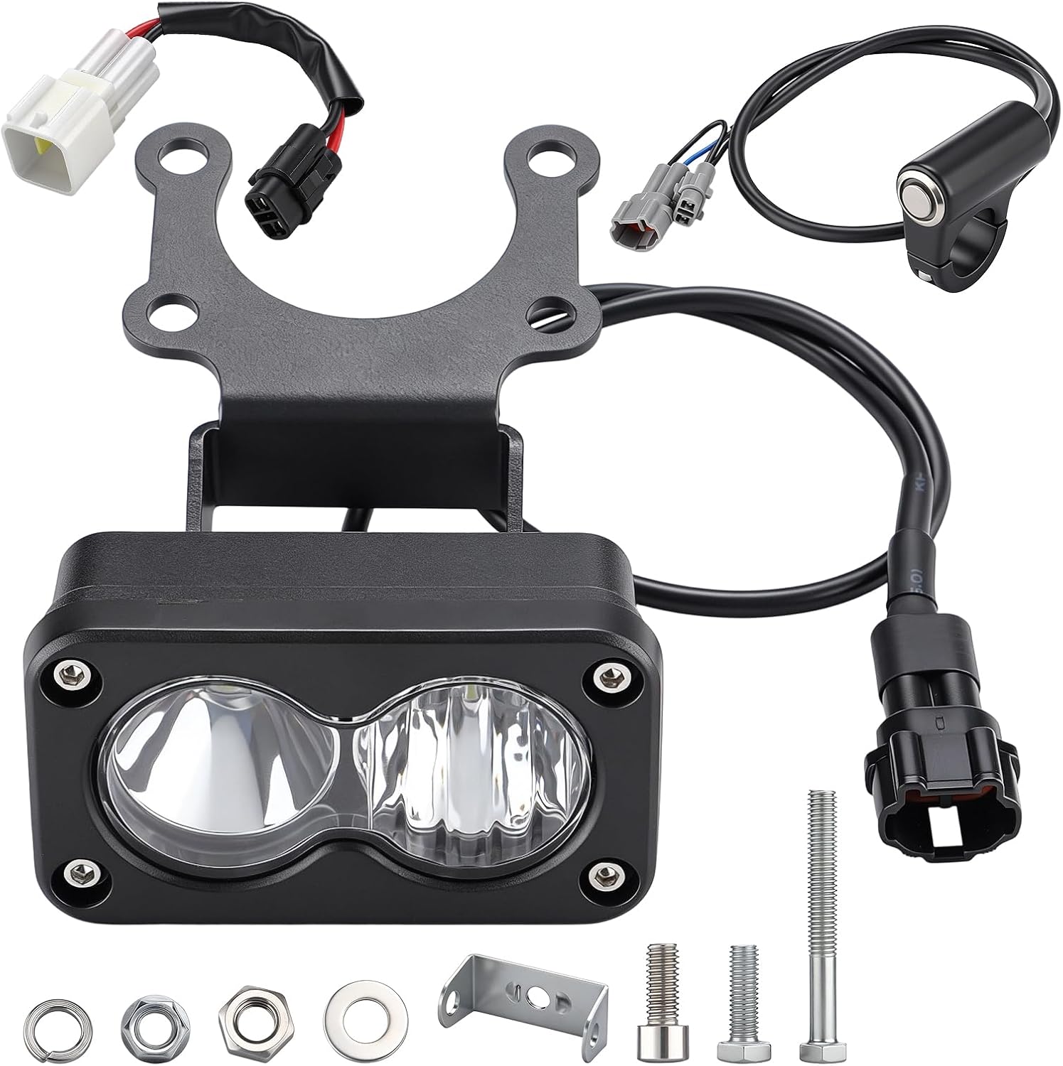 Dirtbike Headlight Kit, Fit for Sur-Ron Segway X260 Talaria Sting R MX4 White Light Kit Motorcycle Dirtbike Light Bar with PC Lens Led Headlamp Switch plug light bracket