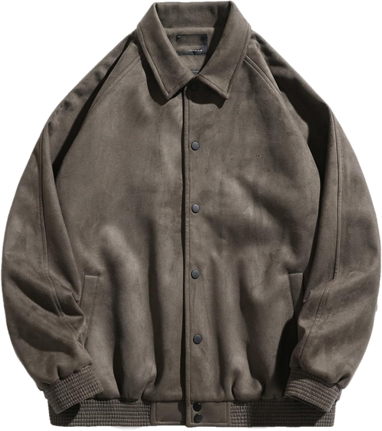 Autumn and Winter American Quilted Lapel Jacket for Men, Large Size Baseball Jacket