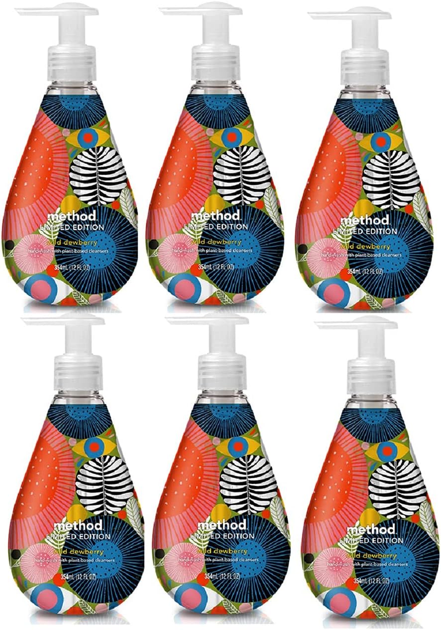 Method Gel Hand Wash 12fl ounce, Limited Edition Lisa Congdon (6 Pack, Wild Dewberry)