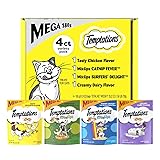 Temptations Cat Treats Classic Crunchy and Soft Cat Treats Variety Pack, 6.3 oz. Pouches (Pack of 4) MixUps Variety Pack 6.3 Ounce (Pack of 4)