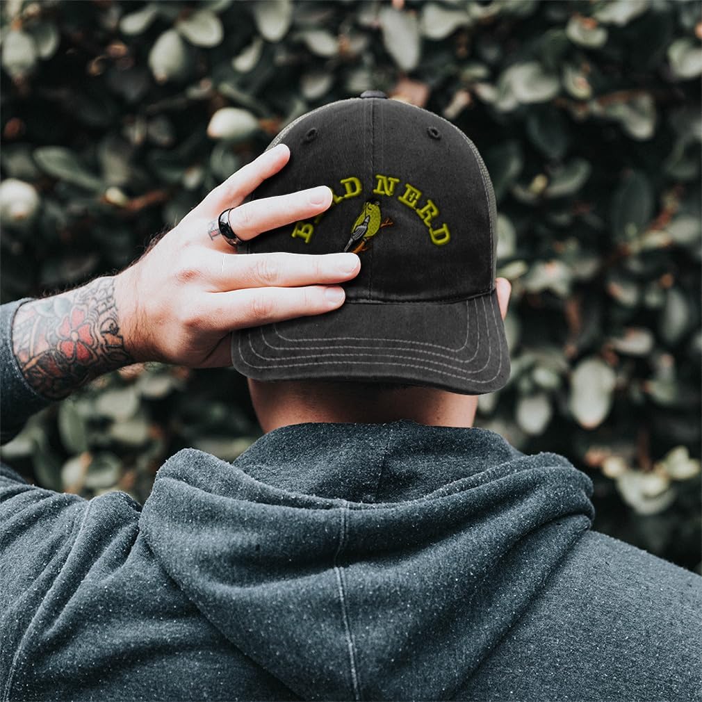 Richardson Soft Mesh Cap Hat Embroidered Animal Bird Wildlife Goldfinch Bird Nerd Cotton
