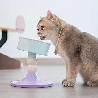 猫 食器犬 食器 高さ調整3段階調節ペットフードボウル 犬 えさ皿猫 みずのみ皿 陶器製早食い防止 食器 可愛い猫 ご飯皿 20度の斜め スタンド付き犬 餌入れ 水入れ エサ皿 小型犬中型犬大型犬 ペット用品 滑り止め 取り外し可能 洗いやすい 食器洗濯機で洗える (パープル)