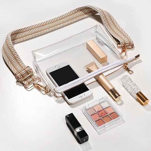 Miniatura 6 de Bolso transparente para mujer, aprobado para estadios, bolsa cruzada transparente, pequeña bolsa transparente para estadios para conciertos y