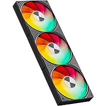 upHere gaming U3KC3 All-in-One Ventole PC ARGB, Low Noise 4-Pin PWM Ventilatore 120mm, High Performance 1650RPM Hydraulic Bearing Ventola Raffreddamento, 25dB(A) Quiet Fan for PC Case CPU Cooling-Nero