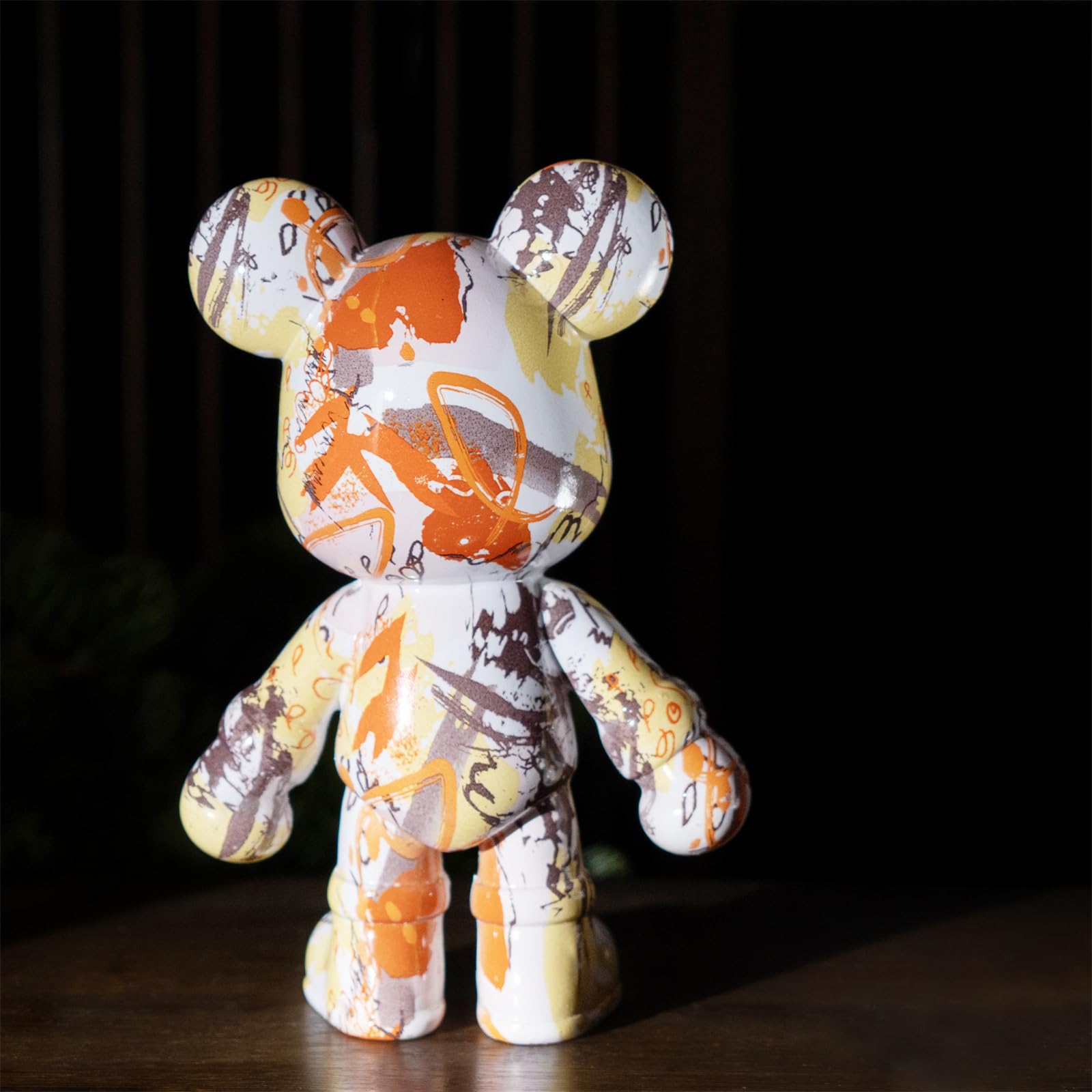 Amazon.co.jp: 樹脂ベア像ホームデコレーション、流動的なクマの彫刻