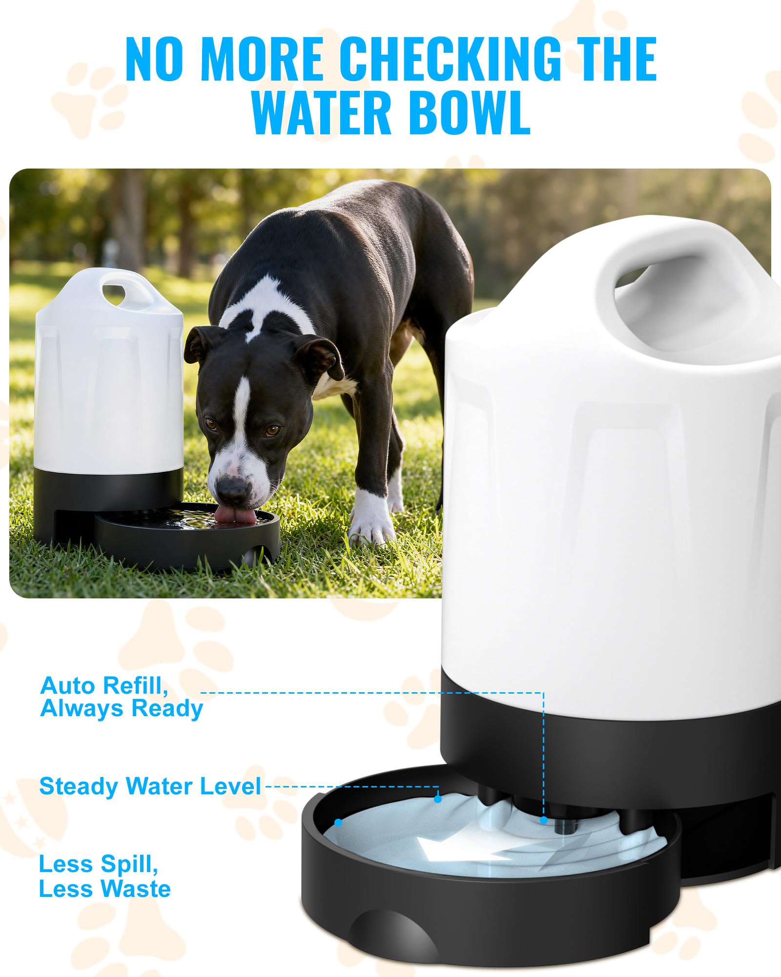 Automatische Hundewasserflasche, tragbar, D2510, ohne Filter