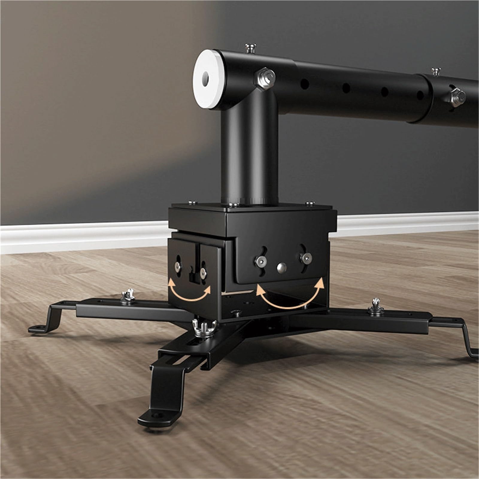 Supporto per proiettore home theater, supporti da parete, supporti per proiezione laterale, supporto da pavimento, supporto da soffitto portatile (nero, grande)