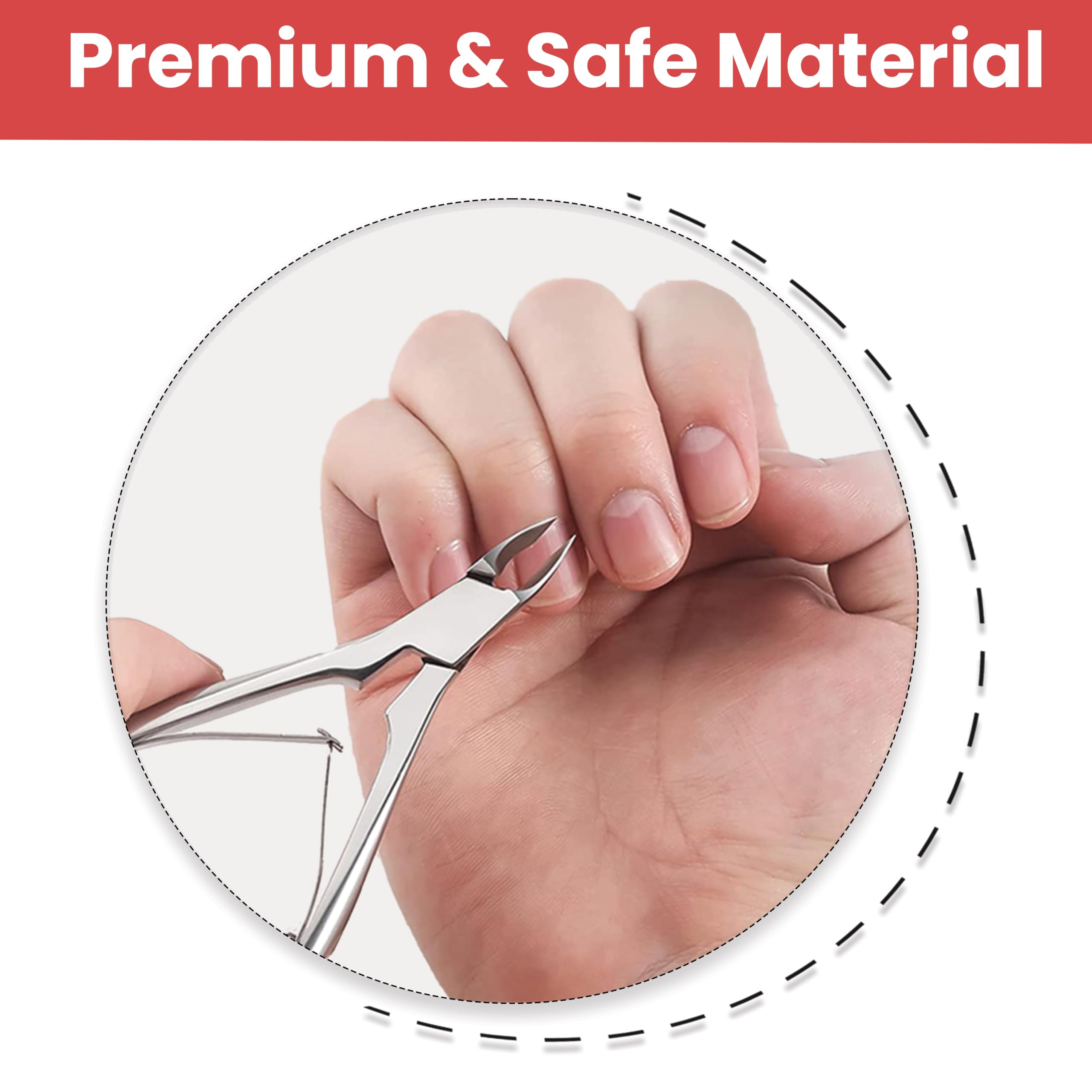 TEMPERIA (1pc) Nail Cuticle Cutter and Pusher - Dead Skin Remover fork, Nail Cleaner for Women & Men - Cuticle Nipper for Pedicure & Manicure - Cuticle Nails Trimmer (HP008) - Image 7 thumbnail
