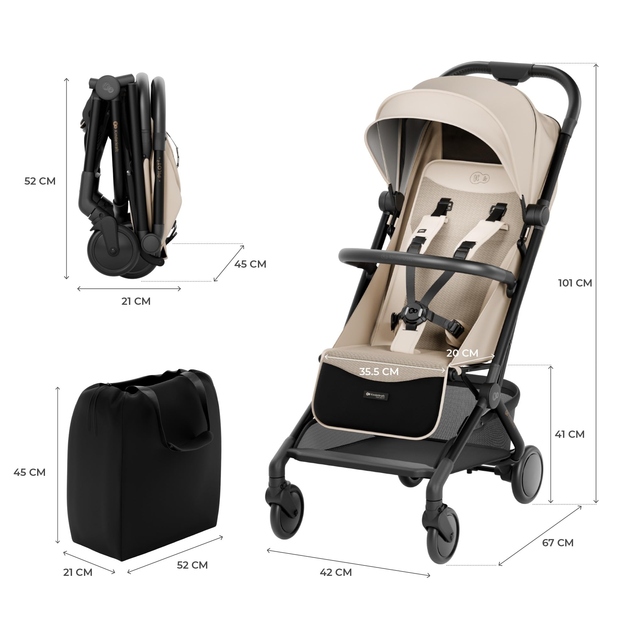 Pilot 2 Soft Kinderwagen Beige