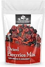 NATURE YARD Berries mix without sugar - Mix of Dried Cranberry, Blueberry, Goji berry & Strawberry Dry fruits - Antioxidant rich Unsweetened berry (1000 Gm)
