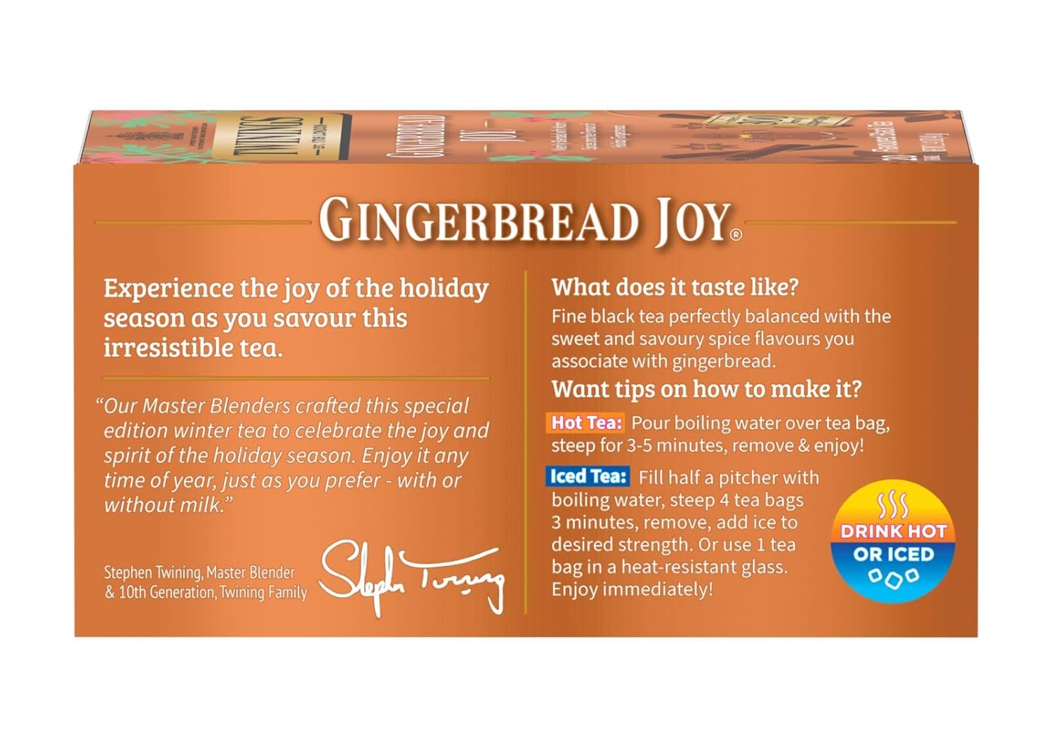 Twinings of London Christmas Black Tea, 20 Tea Bags (Pack of 6)