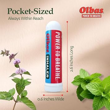 Olbas Inhaler Aromatherapy, Essential Oil Inhaler with Natural Oils, 0.01oz