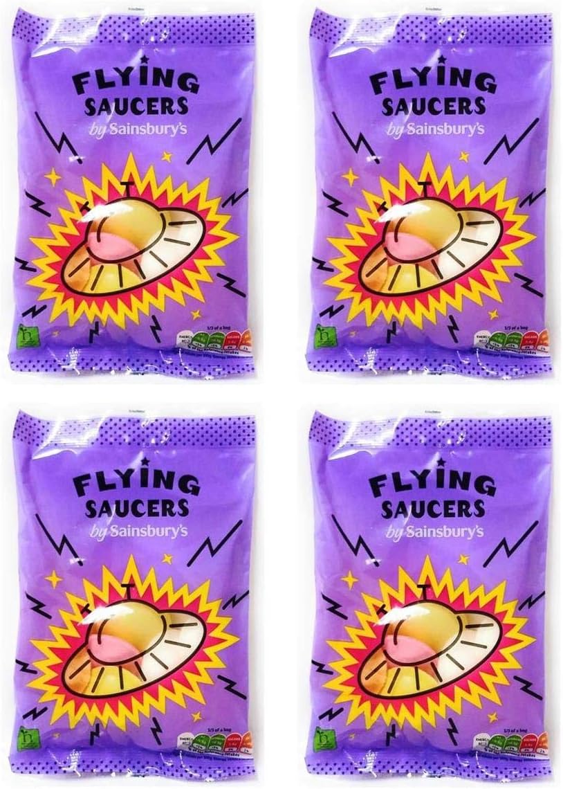 Sainsbury's Flying Saucers Sherbet Filled Wafer Sweets 4 x 17.5g