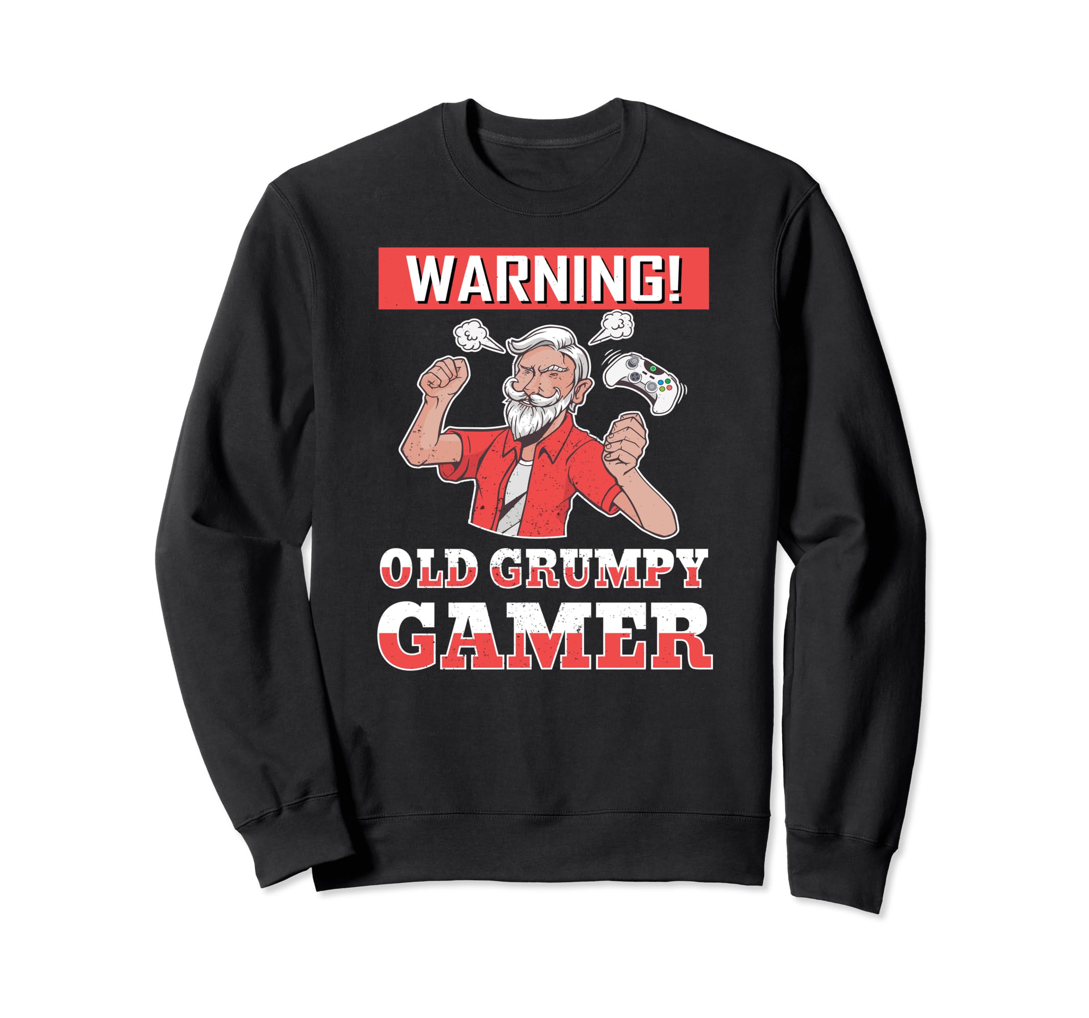 Warming Old Grumpy GamerOld Grumpy Gamer Controller Grandpa Men Video Gaming Sweatshirt