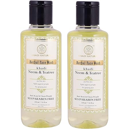khadi natural neem and tea tree face wash