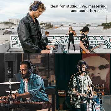 OneOdio Over Ear Headphone Studio Wired Bass Headsets with 50mm Driver, Foldable Lightweight Headphones with Shareport and Mic for DJ Recording Monitoring Mixing Podcast Guitar PC TV (Night Blue)