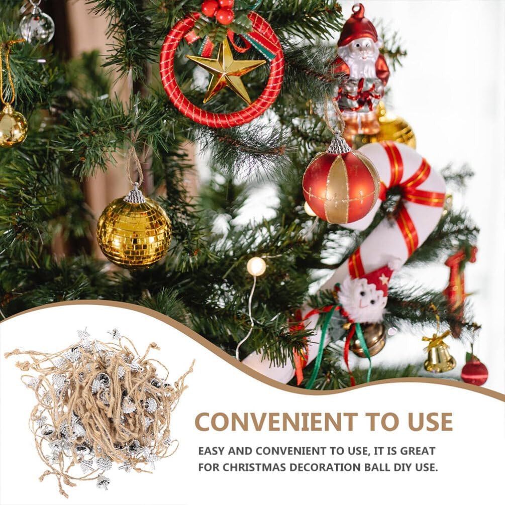 150pcs Foam Ball Cap Green Ornament Hooks Ornament Precut String Hangers Decorative Ornament Hooks Ornament Caps Ornament Tops Ornament Tops Caps Tee Plastic Rings Balls DIY Caps