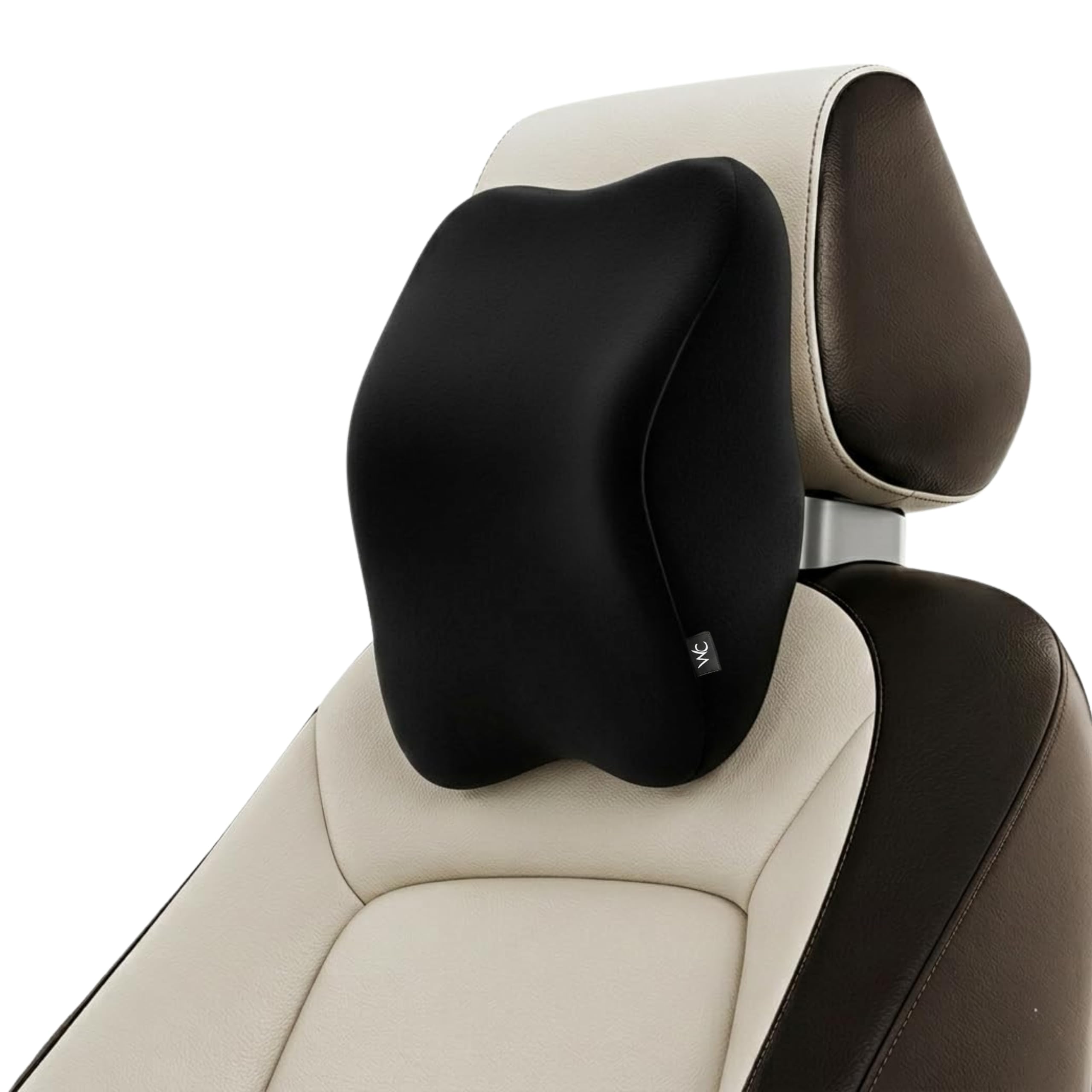 Wonder Care Car Neck Rest Pillow, Ultrasoft Memory Foam Neck Pillow for Car Ofice Chair | Neck Support Cushion for Long Drives with Washable Velvet Cover | Head Rest for Cervical Support [Black,1Pc]
