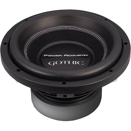 Power Acoustik GW3-10 Gothic Series 2Ω Dual Voice-Coil Subwoofer (10", 2,200 Watts), Black
