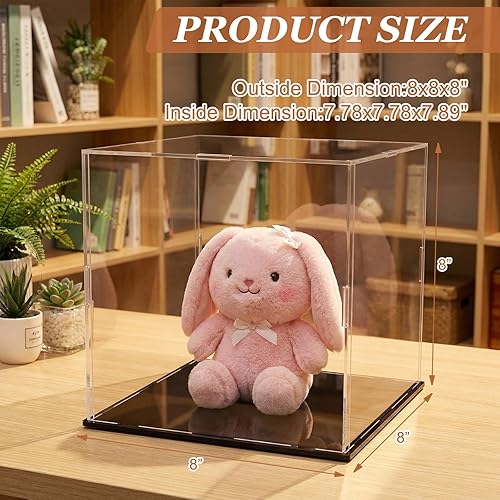 Miniatura 2 de Yungyan 1 vitrina de acrílico transparente autoensamblable, a prueba de polvo, escaparate de protección para figuras coleccionables de figuras de