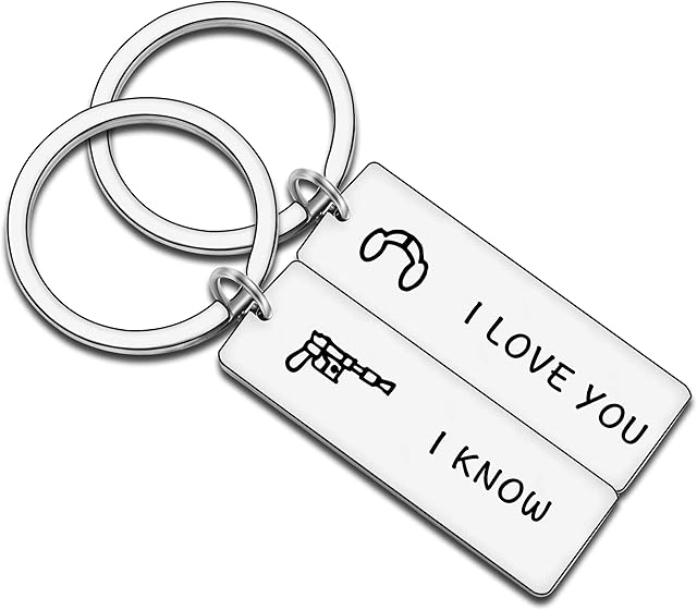 JMIMO Couple Gifts for Him and Her Wedding Gifts Star Wars Jewelry I Love You I Know Keyring Girlfriend Boyfriend Husband Wife