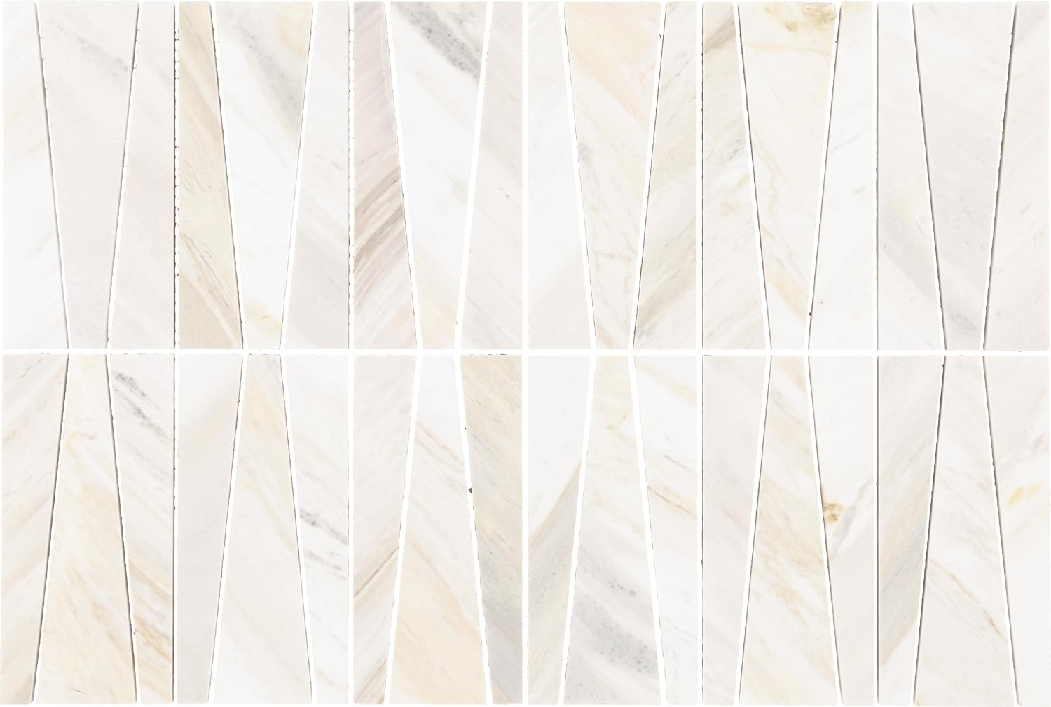 Daltile Perfit Mosaix 6" Natural Stone Trapezoid Mosaic in Honed Namaste (5 PC per Carton) (7.45 SQFT per Carton)