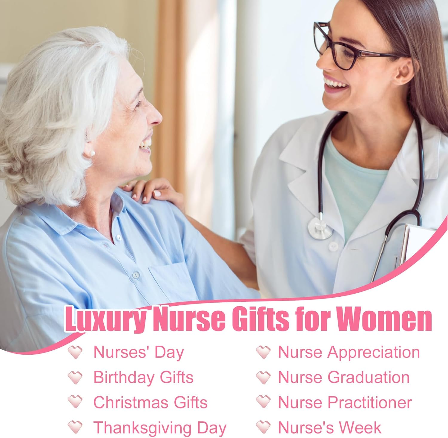 Nurse Gifts for Women, Nurses Week Appreciation Gift Set, Graduation Thank You Gift Basket for RN Female Practitioner School Nurse Day Valentines Present with Canvas Tote Bag Tumbler Sock - Image 6