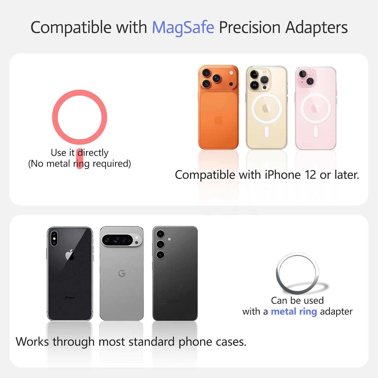 Magnetic Belt Clip Phone Holder with Anti Theft Phone Chain, for Hiking Travel Outdoor Climbing,Cellphone Holder, for All Cell Phone iPhone,Android