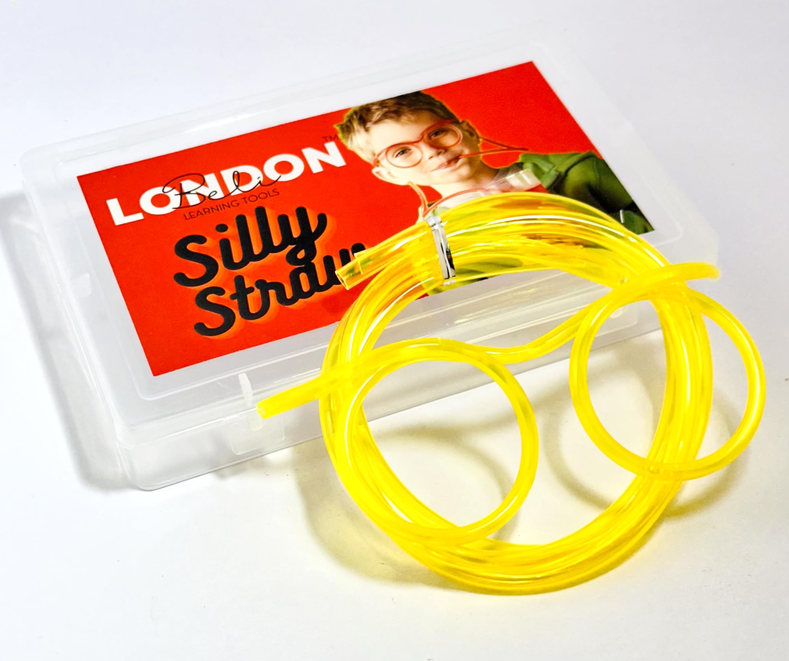 Goggle-Shaped Party Drinking Silly Straw (Yellow)