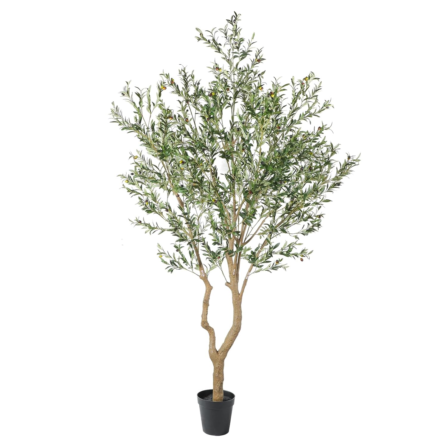 Tall Faux Olive Tree 10ft 120in Realistic Potted Silk Artificial Olive Tree Fake Olive Trees Indoor with Green