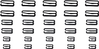 sowaka 30 Pcs Metal Bra Strap Hooks Adjustment Slides Hooks for Bikini Bra Sewing Halter Tops Bathing Dress
