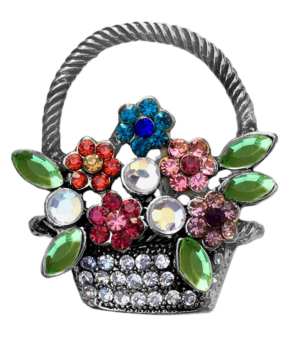FURE Multicolour Metal Flower Basket Brooch for Men & Women (B018ISOC7C) Amazon Price History, Amazon Price Tracker