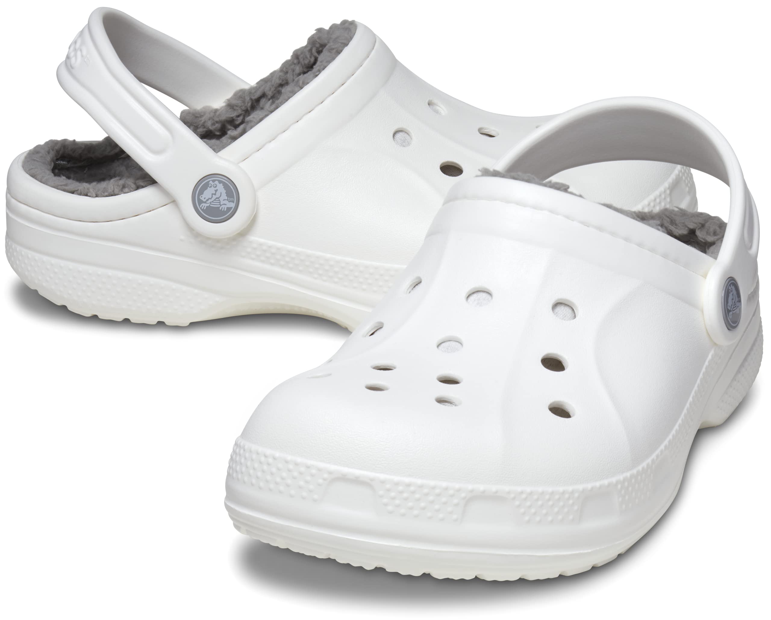 Crocs Unisex Ralen Clog z podszewką K, Biały jasnoszary, 6/7 UK Child