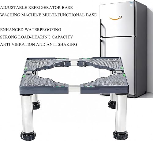 Miniatura 5 de Mini soporte para nevera de 7.5 a 8.7 pulgadas, base elevada, ajustable, con 4 pies fuertes, base multifuncional para lavadora para