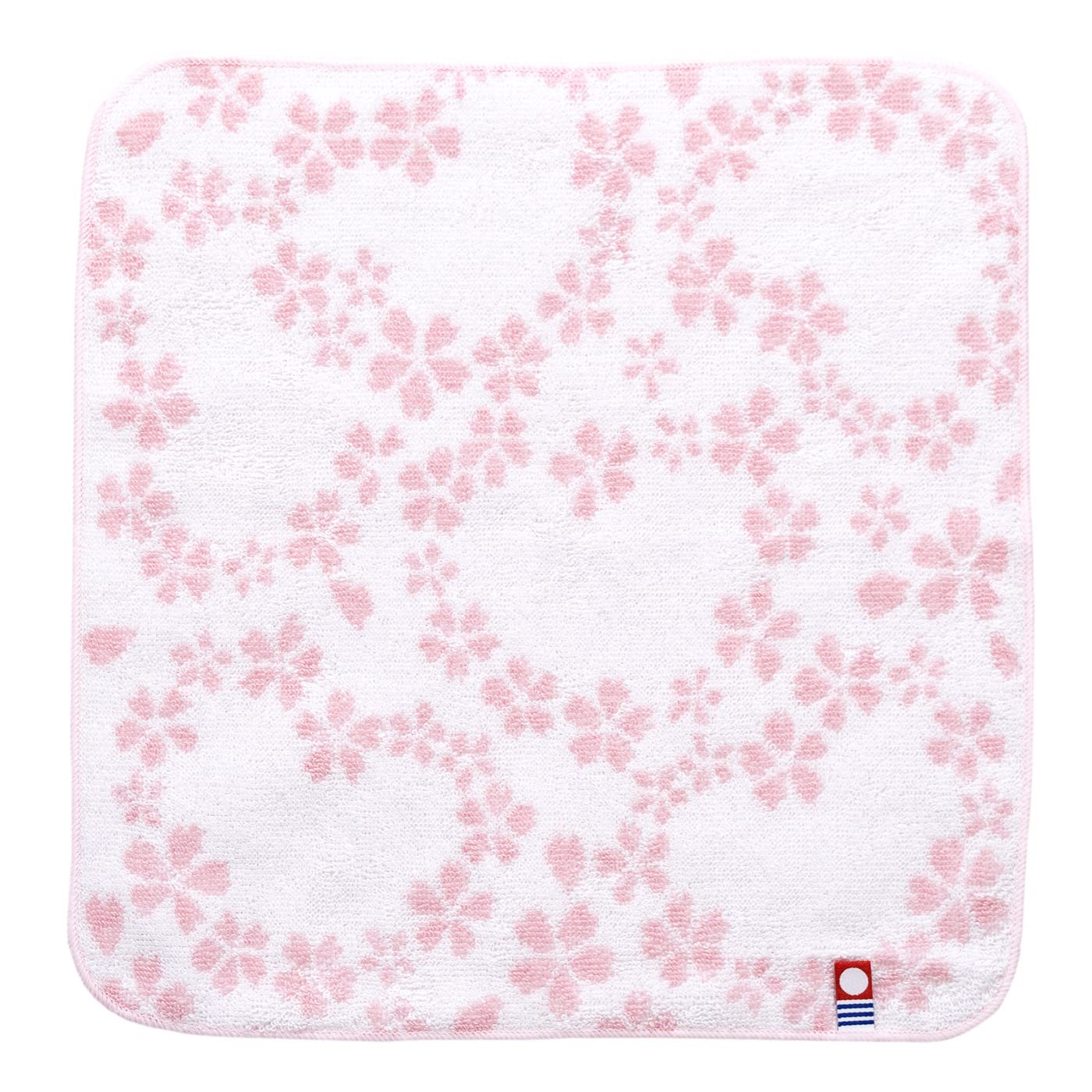 FORTUNA Tokyo Imabari Handkerchief Sakura Cherry Blossoms Design Mini Towel Cotton 100%, Made in Japan