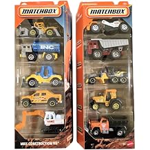 Matchbox MBX Construction Bundle of 2 x 5-Pack Die-Cast Vehicle Set, Ages 3+